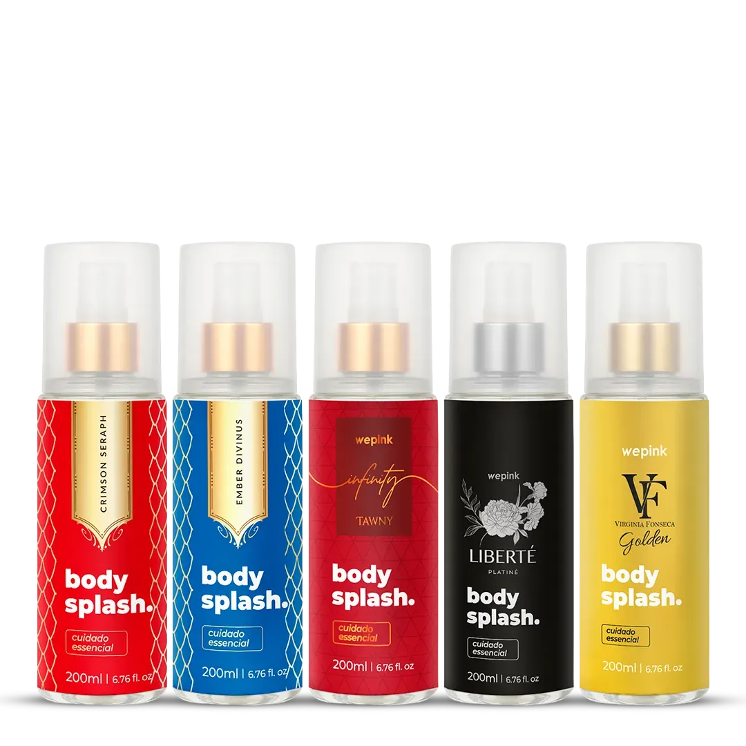 Kit Body Splash Crimson Seraph + Ember Divinus + Infinity Tawny + Liberté Platiné + VF Golden
