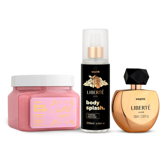Kit Liberté Doré + Body Splash Liberté Doré + Body Scrub Liberté Exclusif